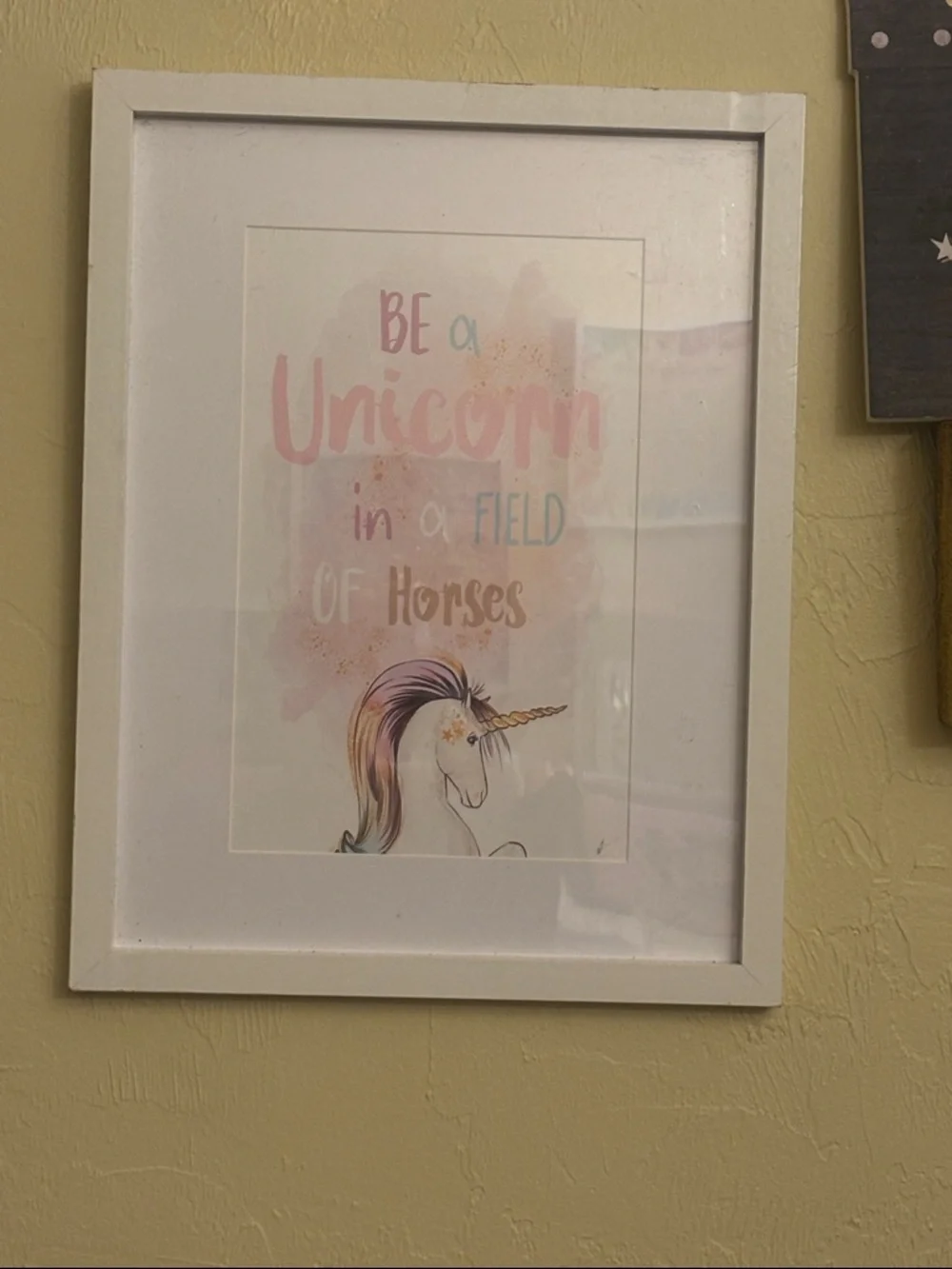 Be A Unicorn Picture Framed
